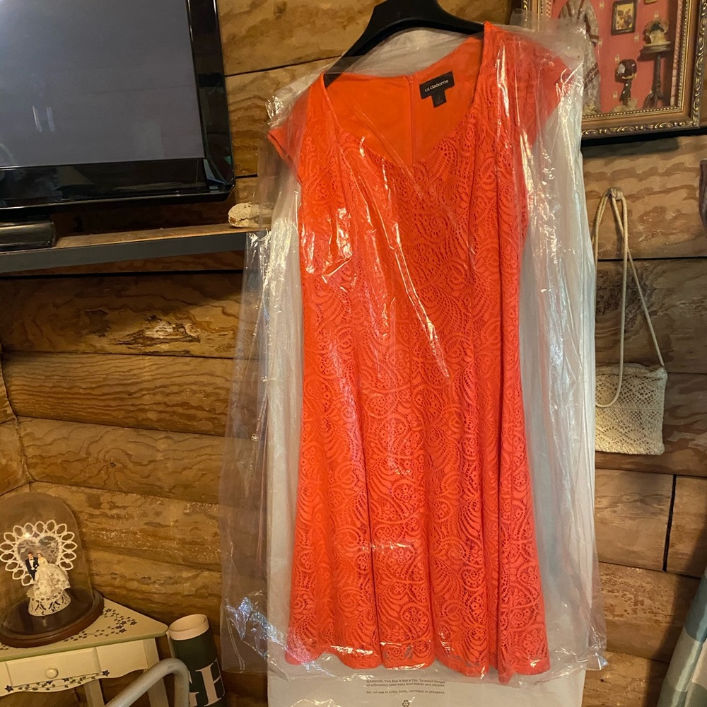 Coral Lace Dress
